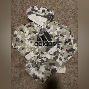 Adidas Gray and Cream Camo Hoodie